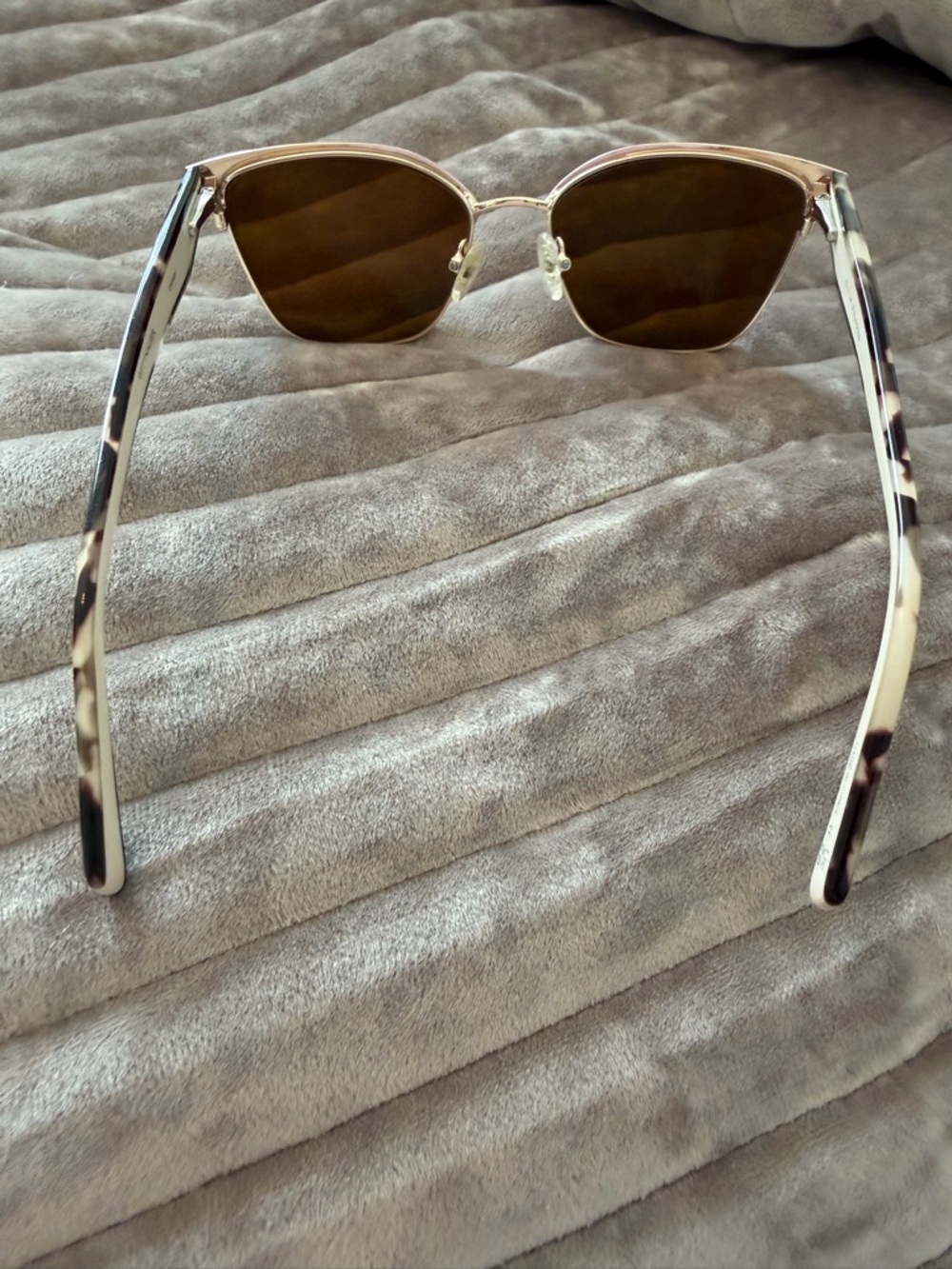 Wittnauer cat eye Women's Sunglasses in Black and Brown - Picture 6 of 7